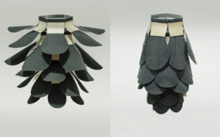 Water-reactive material opens and closes like a pinecone