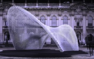Biopolymer 3D printed Trabeculae Pavilion based on bone structure