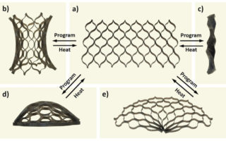 4D printed object morphs when heat is added