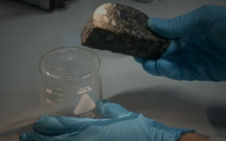 Self-healing asphalt can repair itself using a magnetic field