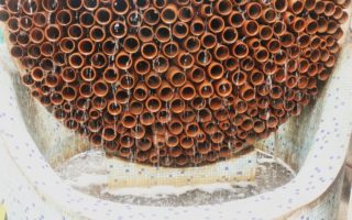Terracotta cones and water make for low-tech air-conditioning