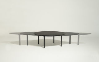 Friction Table made from paper and resin extends like a harmonica