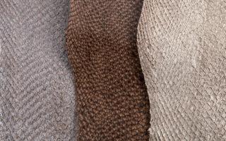 Vegetable tanned salmon leather