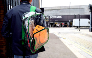 Foldable bicycle helmet from recycled plastic keeps you safe on the road
