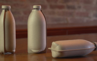 Paper water bottle as alternative to PET