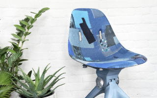 Furniture made from waste clothes and other post-consumer materials