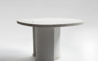 Chaud side tables are made with recycled paper and stone dust