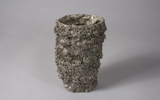 Bronze vessels made from recycled polystyrene packaging