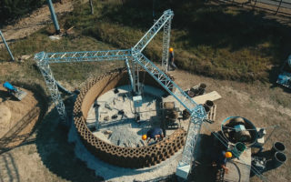 The first 3D printed house with earth