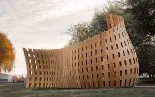 Wander Wood pavilion is robotically fabricated