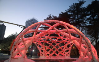 3D printing with fibre-reinforced ice