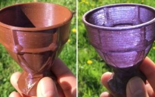 Dichroic material changes colour depending on light angle