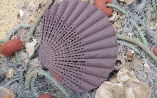 Fishing nets turned into 3D printed shells