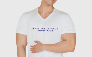 An anti-bacterial shirt made with upcycled milk