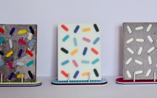 Acoustic panels made of tumble dryer lint