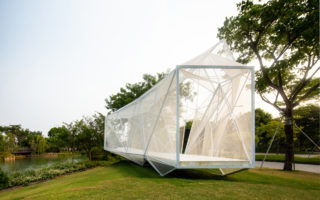 A 3D printed stainless steel architectural structure