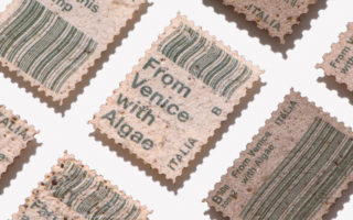 Stamps made from algae from the Venetian Lagoon