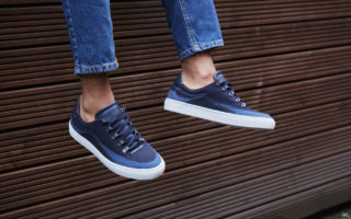 Sneakers made from ghost nets