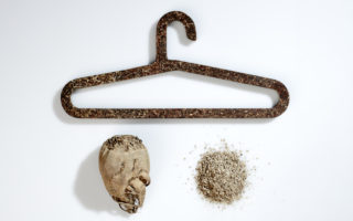 A compostable material made from sugar beet waste and molasses