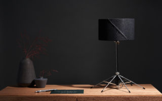 Table and desk lamps made from discarded umbrellas