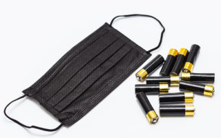 Batteries made of used face masks