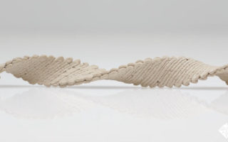 3D printed flat wooden object can morph into shape