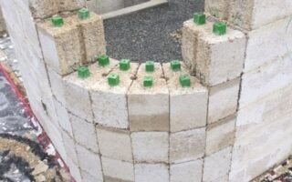 Hempcrete building blocks interlock like Legos