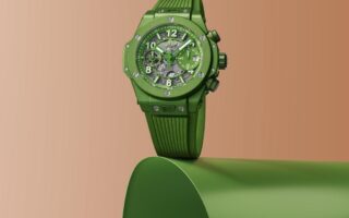 A watch made of recycled coffee cups and coffee grounds