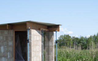 A temporary overnight location made of hempcrete