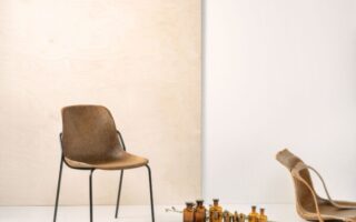 A chair made of locally produced hemp