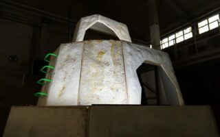 A stage set made of mycelium