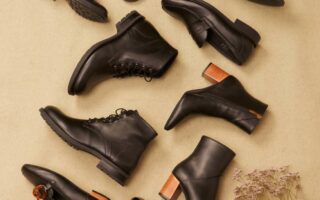 Shoes made of grape leather