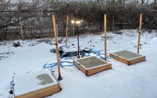 Self-heating concrete