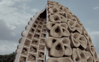 A hempcrete insect habitat