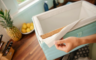 A cooler made with coconut fibre