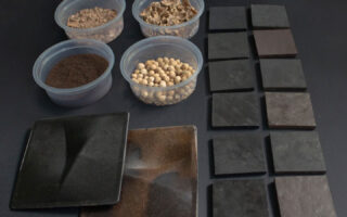 Rain-Resistant Façade Panels Made from Walnut Shells