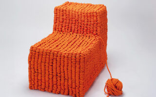 Shape-shifting furniture made from shoe laces