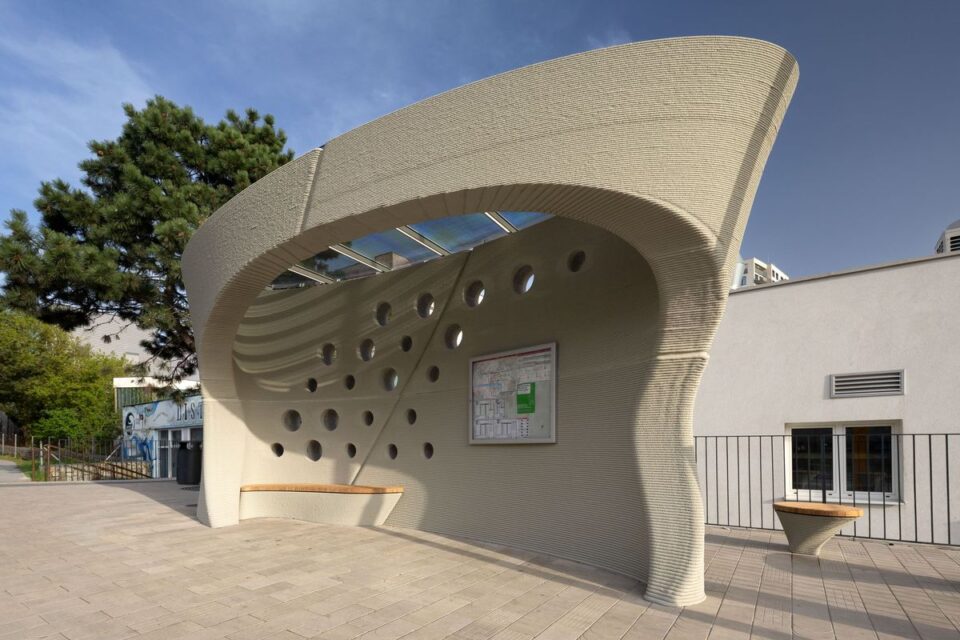 3D Printed Concrete Bus Stop