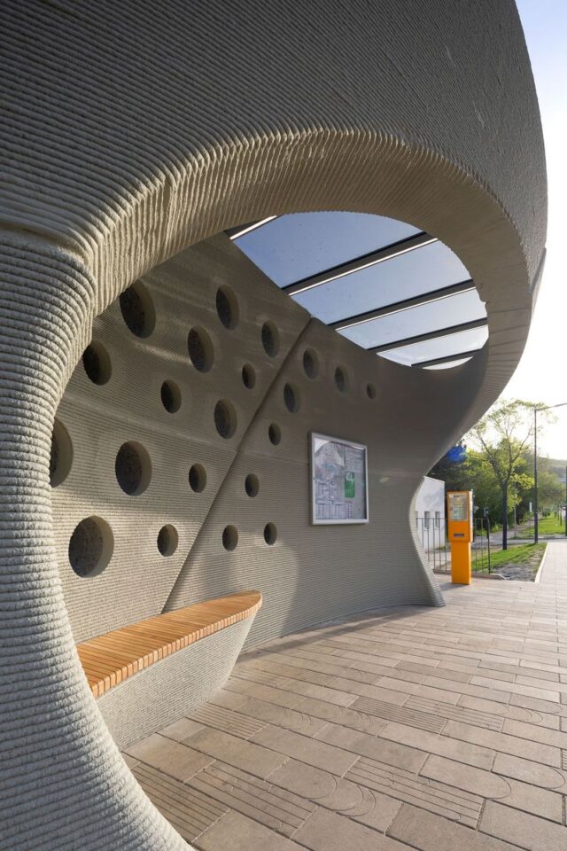 3D Printed Concrete Bus Stop