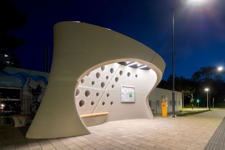 3D Printed Concrete Bus Stop