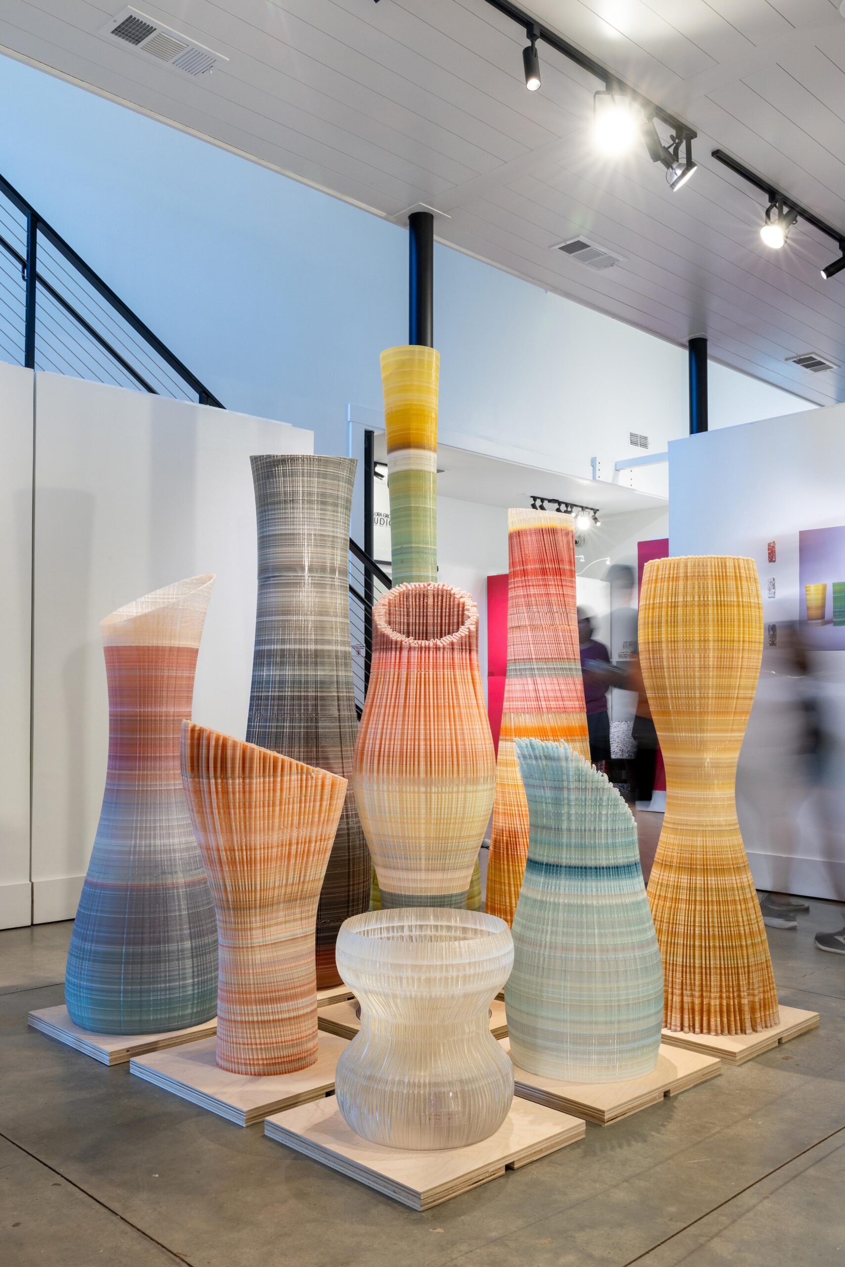 Recycled Plastic Shapes Sound And Light In Ninefold Installation
